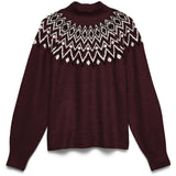 Vero Moda VERO MODA dam pullover VMKARLA Pullover Windsor Wine MELANGE W. BLACK + BIRCH