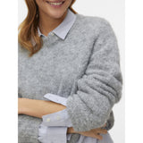 Vero Moda VERO MODA dam pullover VMNOVAH Pullover Medium grey melange