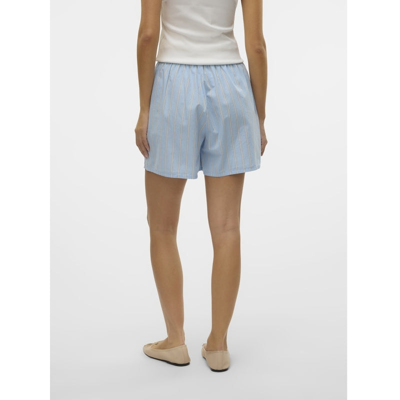 Vero Moda VERO MODA dam shorts VMCHARLOTTE Shorts Airy Blue Stripes Cloud dancer/twill