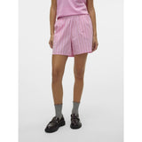 Vero Moda VERO MODA dam shorts VMCHARLOTTE Shorts Bonbon Stripes Fiery red/cloud dancer