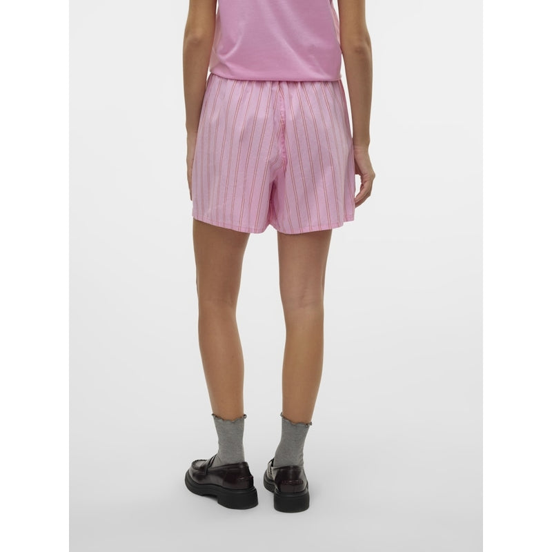 Vero Moda VERO MODA dam shorts VMCHARLOTTE Shorts Bonbon Stripes Fiery red/cloud dancer