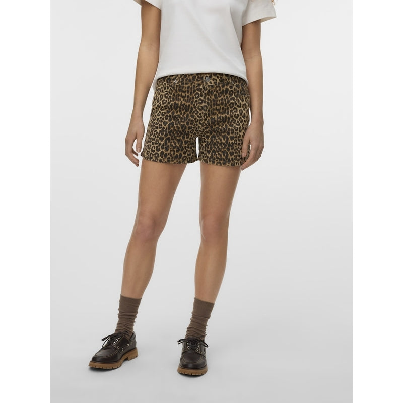 Vero Moda VERO MODA dam shorts VMTESS Restudsalg Silver Mink LEOPARD