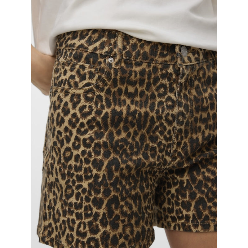Vero Moda VERO MODA dam shorts VMTESS Restudsalg Silver Mink LEOPARD