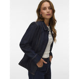 Vero Moda VERO MODA dam skjorta AWEVERLYN Shirt Dark Blue Denim