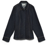 Vero Moda VERO MODA dam skjorta AWEVERLYN Shirt Dark Blue Denim