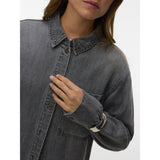 Vero Moda VERO MODA dam skjorta AWLUCEA Shirt Medium Grey Denim