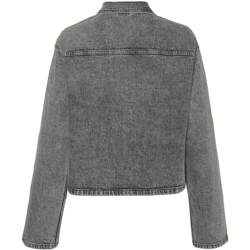 Vero Moda VERO MODA dam skjorta VMELLAS Shirt Light Grey Denim STUDS