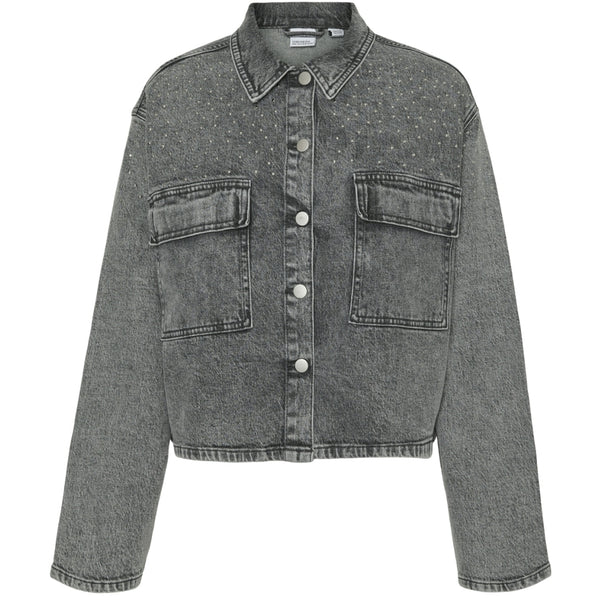 Vero Moda VERO MODA dam skjorta VMELLAS Shirt Light Grey Denim STUDS