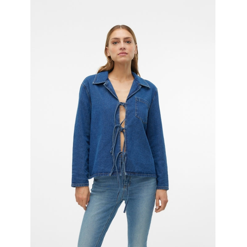 Vero Moda VERO MODA dam skjorta VMKARLA Shirt Medium blue denim