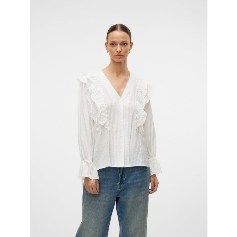Vero Moda VERO MODA dam skjorta VMKAUSA Shirt Snow white