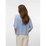 Vero Moda VERO MODA dam skjorta VMLINN Shirt Cornflower Blue LIVA Navy Blazer