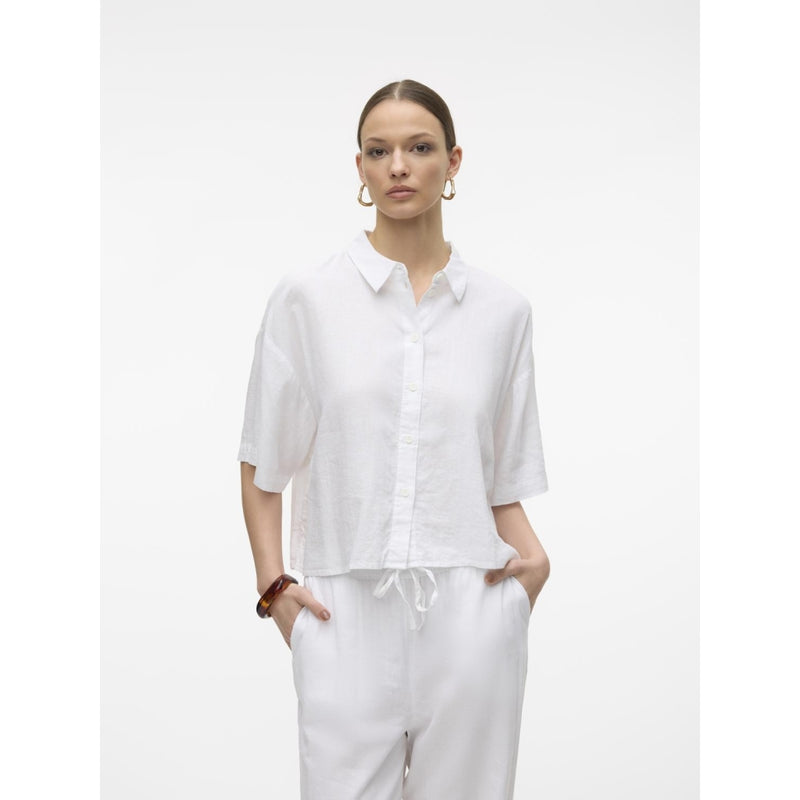 Vero Moda VERO MODA dam skjorta VMLINN Shirt Snow white