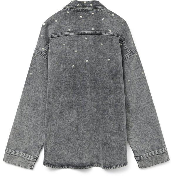 Vero Moda VERO MODA dam skjorta VMRIVA Shirt Medium Grey Denim RIVETS