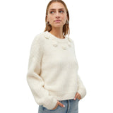 Vero Moda VERO MODA dam stickad VMALETTA Knit Birch W. MELANGE