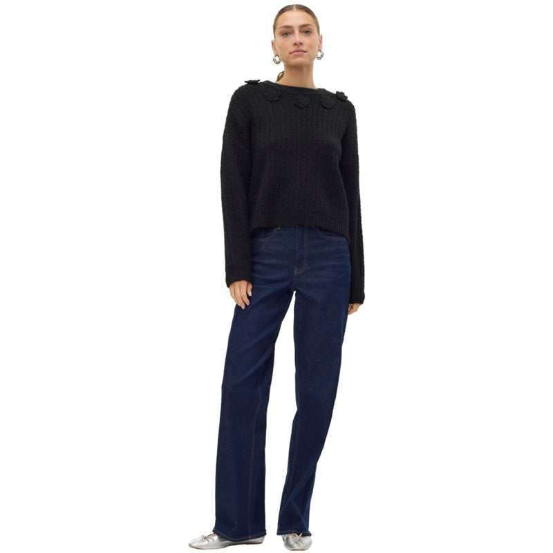 Vero Moda VERO MODA dam stickad VMALETTA Knit Black