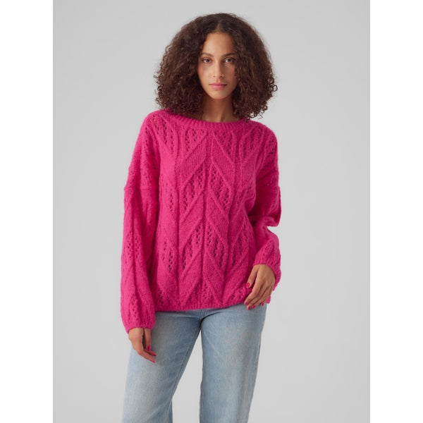 Vero Moda VERO MODA dam stickad VMBLUEBERRY Knit Fuchsia Purple