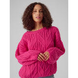 Vero Moda VERO MODA dam stickad VMBLUEBERRY Knit Fuchsia Purple