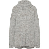 Vero Moda VERO MODA dam stickad VMELVA Restudsalg Birch W BROWN LENTIL + MELANGE
