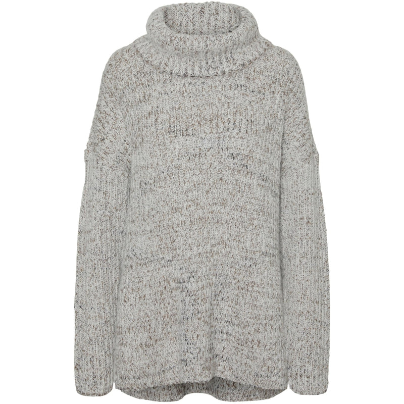 Vero Moda VERO MODA dam stickad VMELVA Restudsalg Birch W BROWN LENTIL + MELANGE