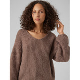 Vero Moda VERO MODA dam stickad VMERIN Knit Brown Lentil