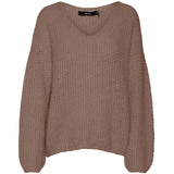 Vero Moda VERO MODA dam stickad VMERIN Knit Brown Lentil