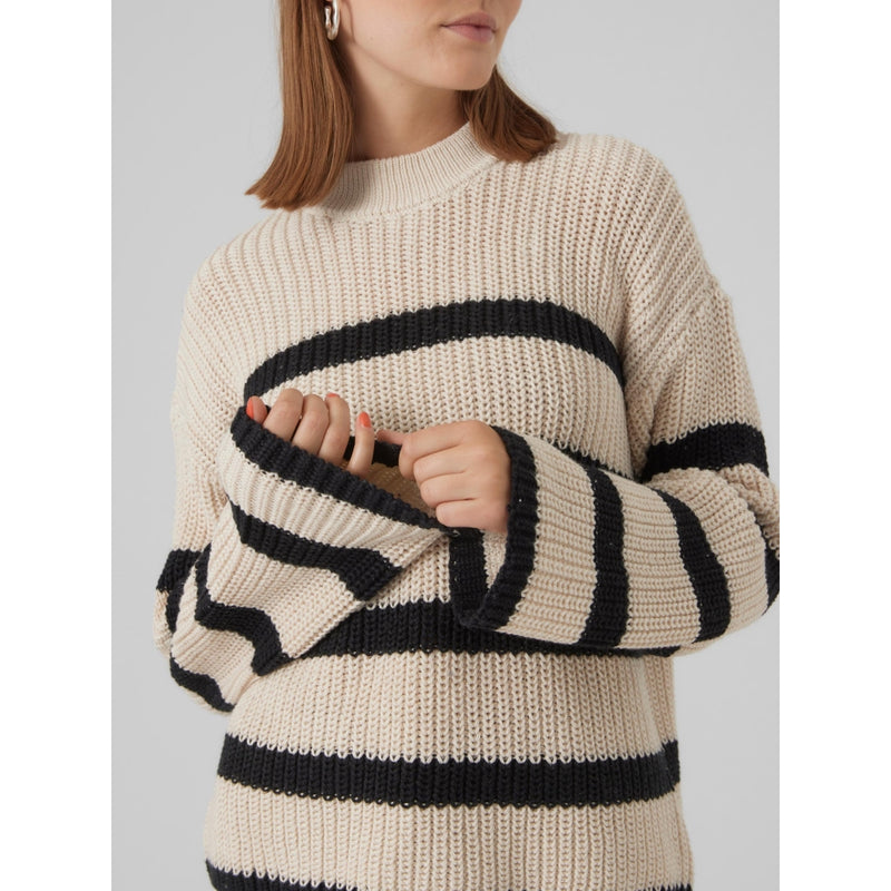 Vero Moda VERO MODA dam stickad VMHILDA Knit Birch BLACK