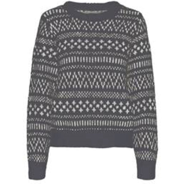 Vero Moda VERO MODA dam stickad VMKAIRA Knit Grey Pinstripe W. BIRCH