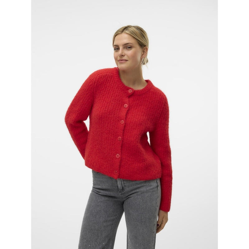 Vero Moda VERO MODA dam stickad tröja VMAWSOME Knit Salsa