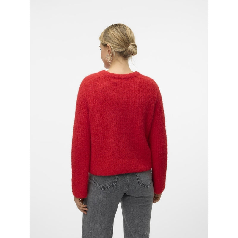 Vero Moda VERO MODA dam stickad tröja VMAWSOME Knit Salsa