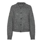 Vero Moda VERO MODA dam stickad tröja VMCARLIE Knit Medium grey melange