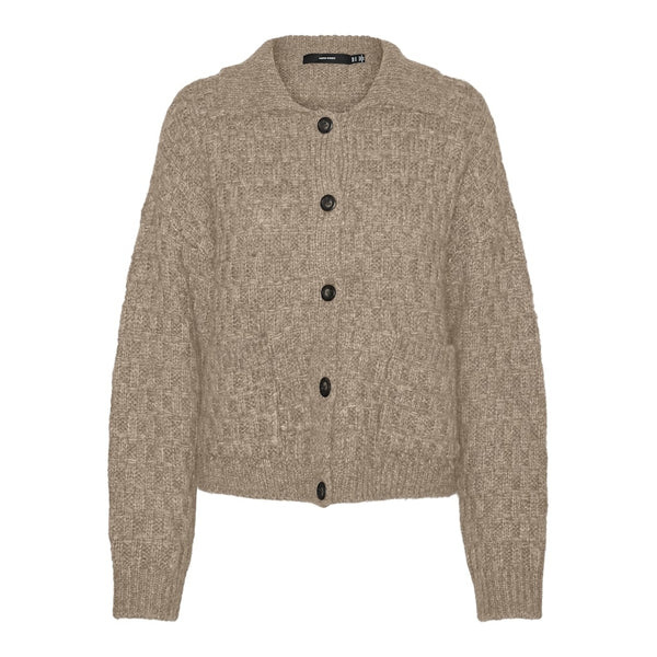 Vero Moda VERO MODA dam stickad tröja VMCARLIE Restudsalg Silver Mink W. MELANGE