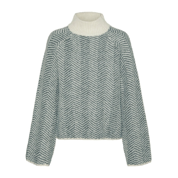 Vero Moda VERO MODA dam stickad tröja VMNAOMI Restudsalg Birch W. BALSAM GREEN MELANGE