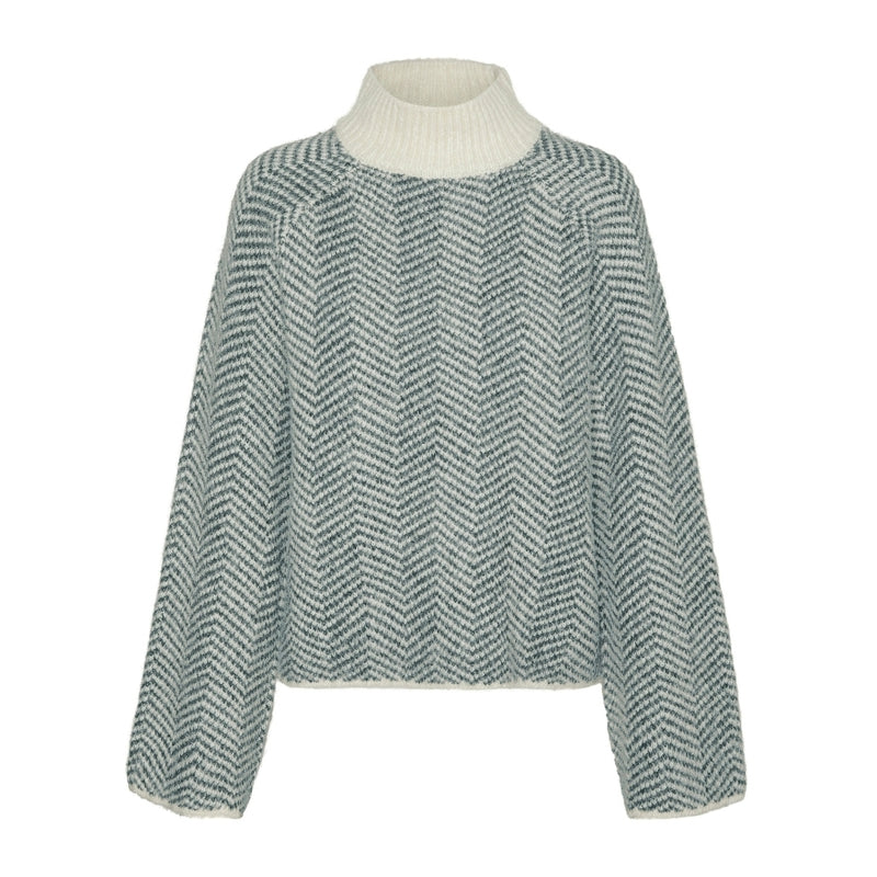 Vero Moda VERO MODA dam stickad tröja VMNAOMI Restudsalg Birch W. BALSAM GREEN MELANGE