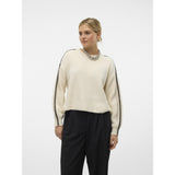 Vero Moda VERO MODA dam stickad tröja VMZORA Knit Birch W. CHOCOLATE TORTE STITCH