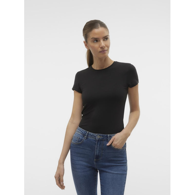 Vero Moda VERO MODA dam t-shirt VMINES Restudsalg Black