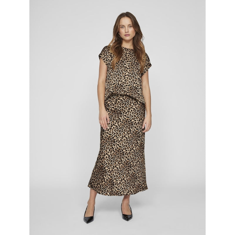 VILA VERO MODA dam top VIELLETTE Top Caramel Café LEO