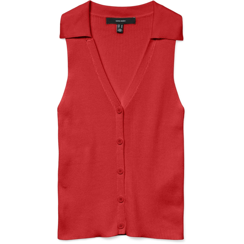 VERO MODA dam top VMWILLOW - Fiery Red