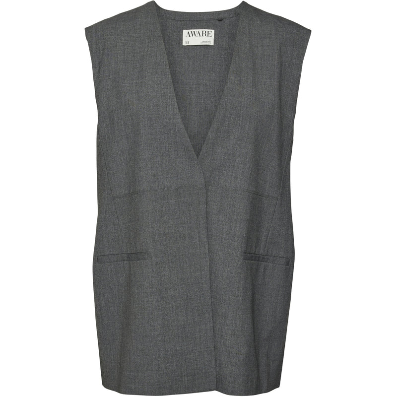 Vero Moda VERO MODA dam väst VMOKAVA Vest Dark grey melange