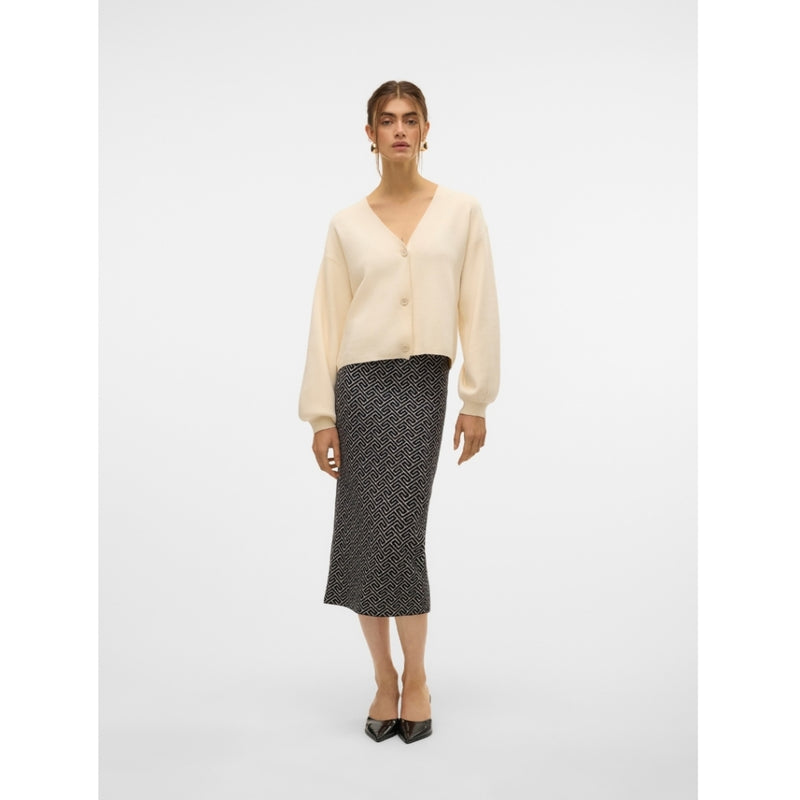 Vero Moda VERO MODA dam kjol VMARIA Skirt Black W. BIRCH GRAFIC PRINT