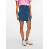 Vero Moda VERO MODA dam kjol VMNELLY Skirt Medium blue denim