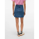 Vero Moda VERO MODA dam kjol VMNELLY Skirt Medium blue denim