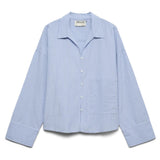 Vero Moda VERO MODA dame skjorte AWALLY Shirt Brunnera Blue Stripes WHITE