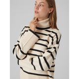 Vero Moda VERO MODA dam stickad VMSABA Knit Birch BLACK