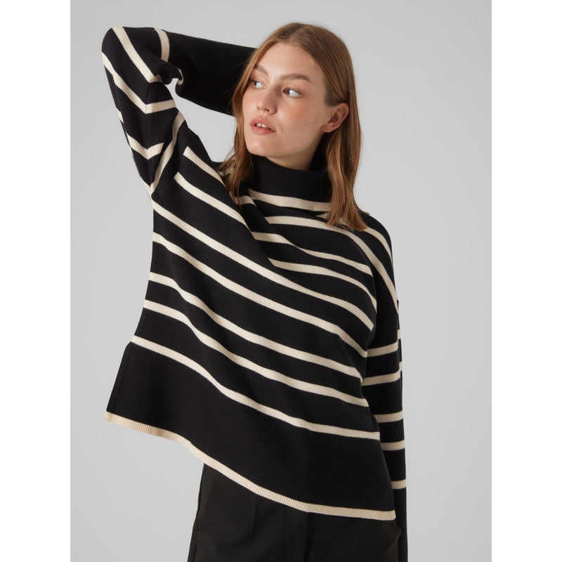 Vero Moda VERO MODA dam stickad VMSABA Knit Black BIRCH