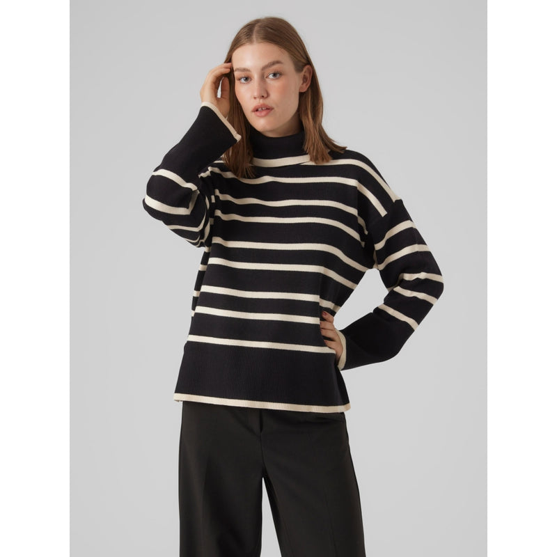 Vero Moda VERO MODA dam stickad VMSABA Knit Black BIRCH