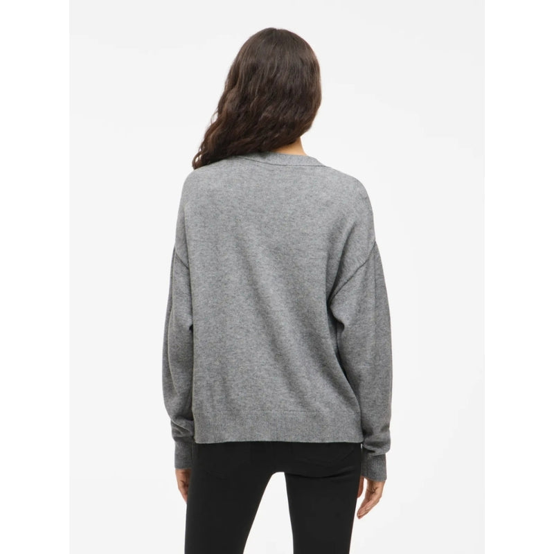 VILA VILA DAME CARDIGAN VIRIL Cardigan Medium grey melange
