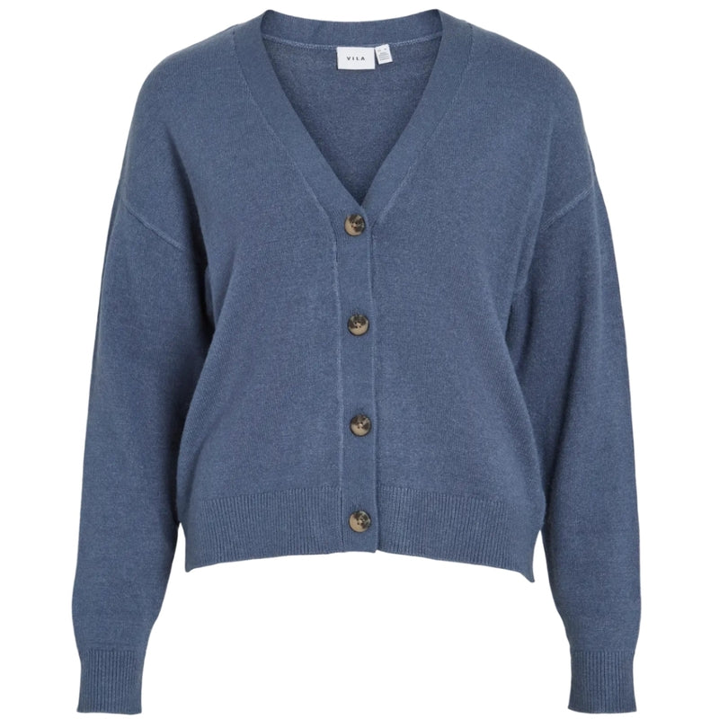 VILA VILA DAME CARDIGAN VIRIL Cardigan Vintage Indigo Dark Melange