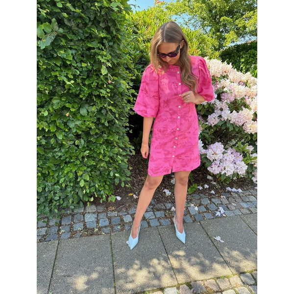 VILA VILA DAMKLÄNNING VIAGGA Dress Sangria Sunset JACQUARD