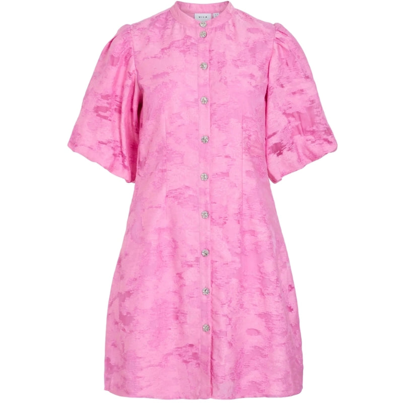 VILA VILA DAMKLÄNNING VIAGGA Dress Sangria Sunset JACQUARD