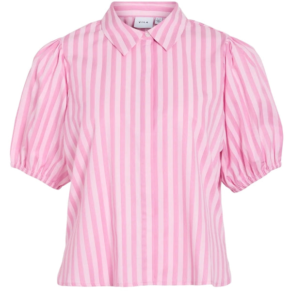 VILA VILA DAMSKJORTA VIASTANA Shirt Sangria Sunset Stripes